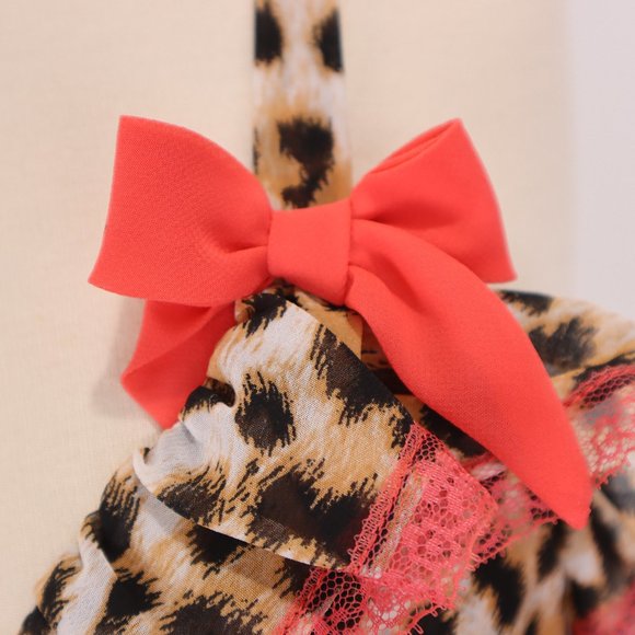 ❄ Flora Nikrooz NWOT Animal Print Lace Babydoll Nightgown Dress Negligee Teddy M - Picture 5 of 9